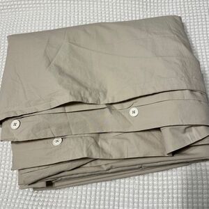 PARACHUTE King Duvet Cover and One Pillow Sham Bone